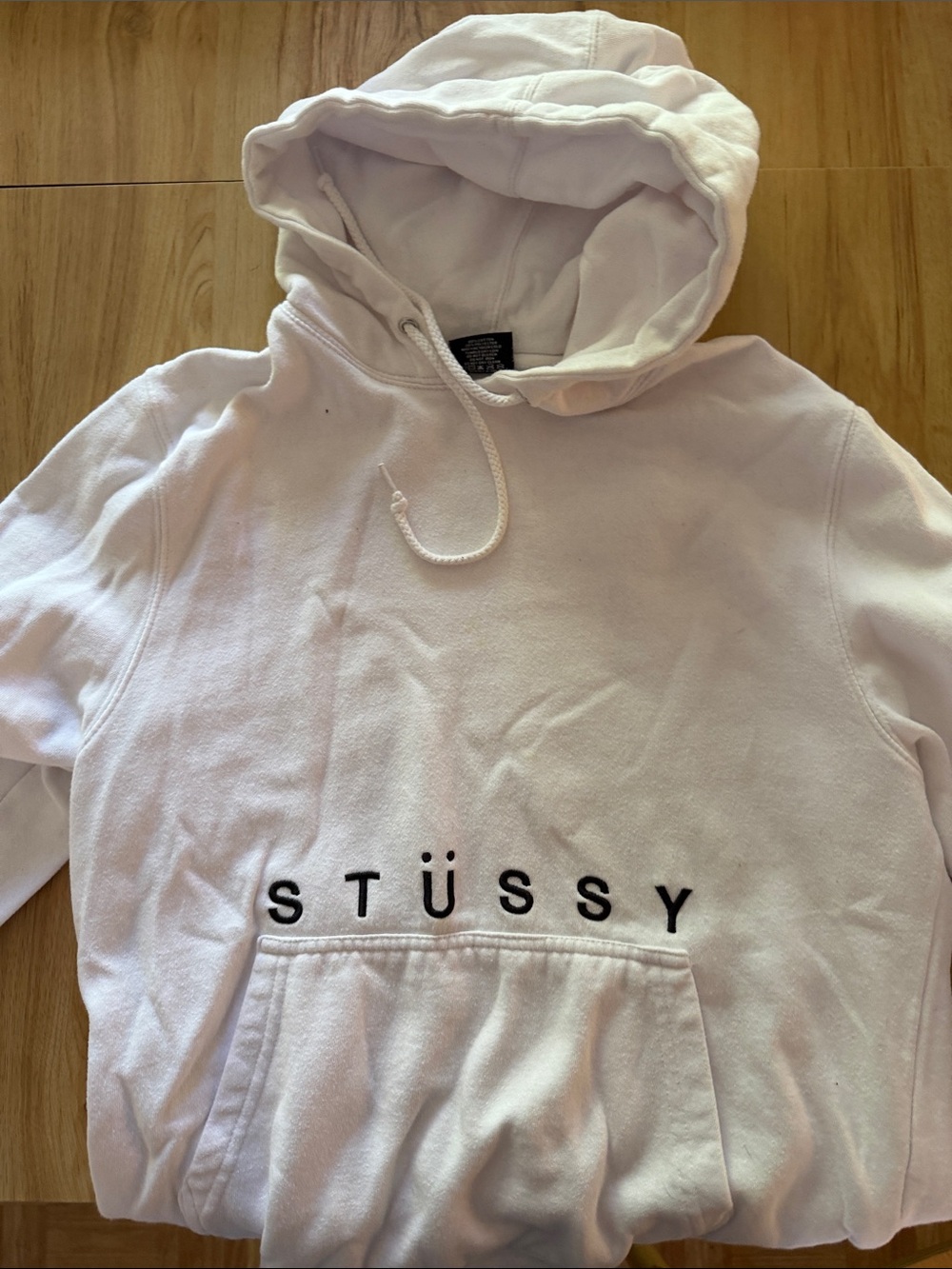Stussy White Pullover Hoodie
